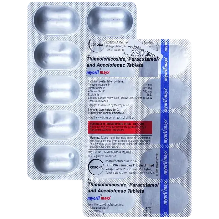 Myoril Maxx 4mg/100mg/325mg Tablet